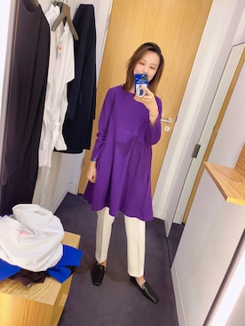 「CHARLES & KEITH（チャールズ & キース）のアイテム（スリッポン）」を使った、Chalmers-他娘さん（レディース・158cm）の冬コーディネート