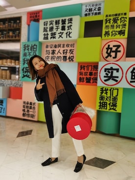 「COS（コス）のアイテム（ダッフルコート）」を使った、Chalmers-他娘さん（レディース・158cm）の冬コーディネート
