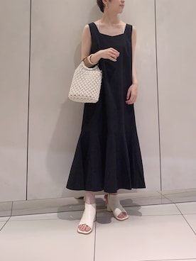 「黒ワンピ」｜たっつんさん（レディース・166cm）の夏コーディネート