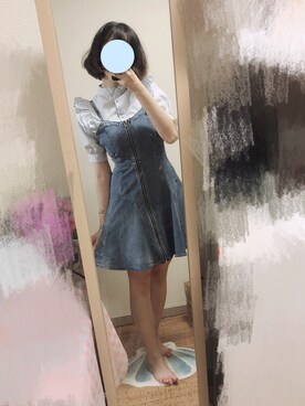 「mocha（モチャ）のアイテム」を使った、ふみさん（レディース・168cm）の夏コーディネート