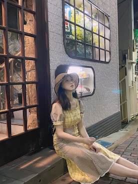 「mocha（モチャ）のアイテム」を使った、ふみさん（レディース・168cm）の夏コーディネート