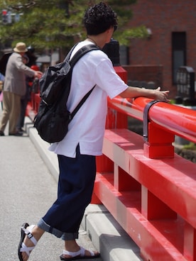 「URBAN RESEARCH（アーバンリサーチ）のアイテム（サンダル）」を使った、はんくんさん（メンズ・174cm）の夏コーディネート