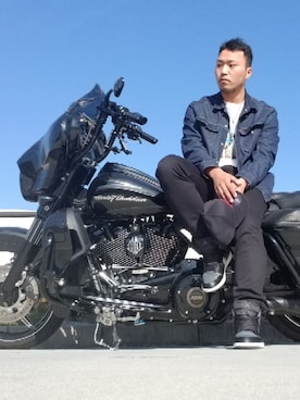 「Harley-Davidson（ハーレーダビッドソン）のアイテム（その他）」を使った、Toripullさん（メンズ・181cm）の春コーディネート