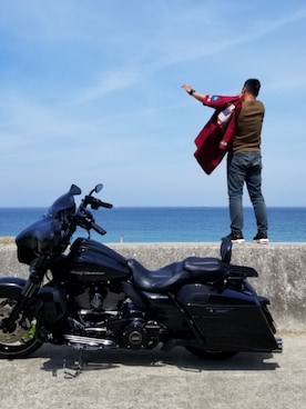 「Harley-Davidson（ハーレーダビッドソン）のアイテム（その他）」を使った、Toripullさん（メンズ・181cm）の春コーディネート