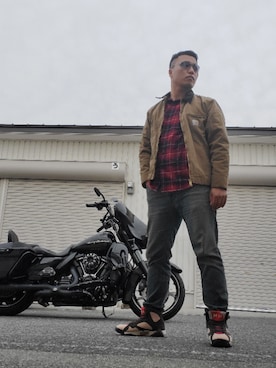 「Harley-Davidson（ハーレーダビッドソン）のアイテム（その他）」を使った、Toripullさん（メンズ・181cm）の秋コーディネート
