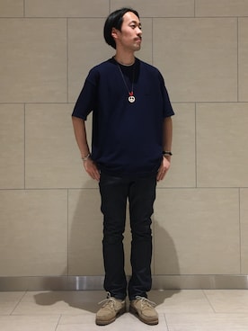 「LACOSTE」｜「アイテム（モカシン/デッキシューズ）」を使った、Keisuke Osukaさん（メンズ・175cm）の春コーディネート