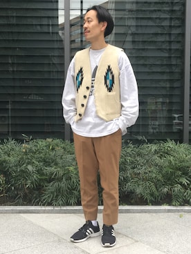 「Steven Alan」｜「アイテム（その他アウター）」を使った、Keisuke Osukaさん（メンズ・175cm）の春コーディネート