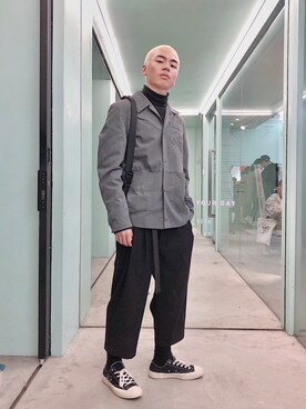 「asos（エイソス）のアイテム（その他アウター）」を使った、Siicさん（メンズ・170cm）の冬コーディネート