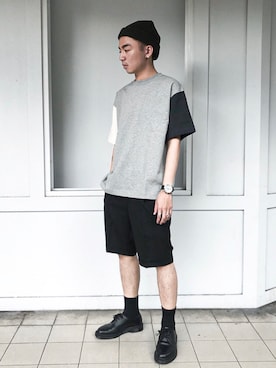 「URBAN RESEARCH（アーバンリサーチ）のアイテム（ニットキャップ/ビーニー）」を使った、Siicさん（メンズ・170cm）の夏コーディネート