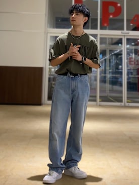 「Right-on（ライトオン）のアイテム（デニムパンツ）」を使った、shoki1997rさん（メンズ・167cm）の夏コーディネート
