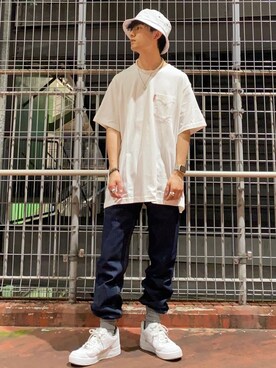 「アイテム（デニムパンツ）」を使った、shoki1997rさん（メンズ・167cm）の秋コーディネート