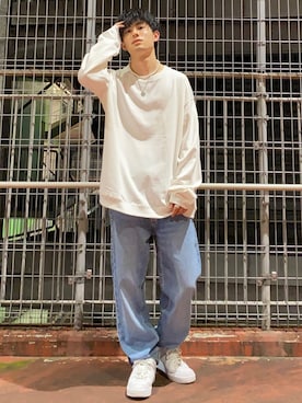 「アイテム（デニムパンツ）」を使った、shoki1997rさん（メンズ・167cm）の秋コーディネート