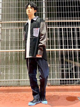 「BEN DAVIS（ベンデイビス）のアイテム（シャツ/ブラウス）」を使った、shoki1997rさん（メンズ・167cm）の秋コーディネート
