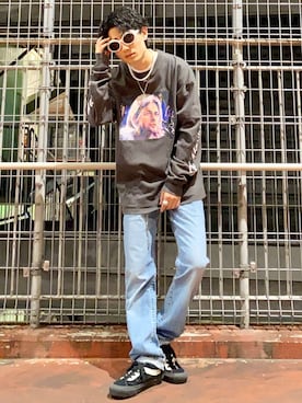 「アイテム（デニムパンツ）」を使った、shoki1997rさん（メンズ・167cm）の秋コーディネート