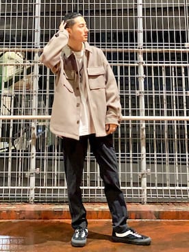 「Right-on（ライトオン）のアイテム（スラックス）」を使った、shoki1997rさん（メンズ・167cm）の秋コーディネート