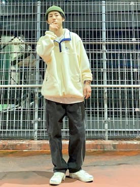 「CAMP7（キャンプセブン）のアイテム（ブルゾン）」を使った、shoki1997rさん（メンズ・167cm）の秋コーディネート