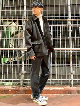 「アイテム（ブルゾン）」を使った、shoki1997rさん（メンズ・167cm）の秋コーディネート