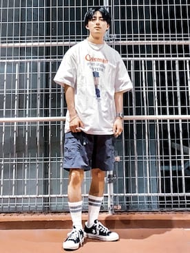 「CAMP7（キャンプセブン）のアイテム（パンツ）」を使った、shoki1997rさん（メンズ・167cm）の春コーディネート