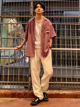 「Right-on（ライトオン）のアイテム（パンツ）」を使った、shoki1997rさん（メンズ・167cm）の夏コーディネート