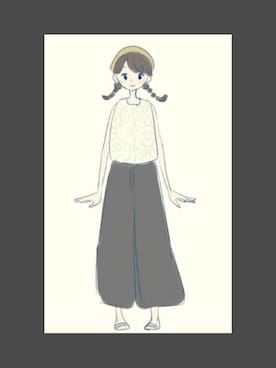 「ピクニック」｜「アイテム（つなぎ/オールインワン）」を使った、motimotic'.さん（レディース・152cm）の秋コーディネート