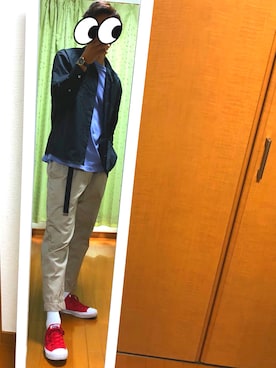 「春夏コーデ」｜「GU（ジーユー）のアイテム（ファッション雑貨）」を使った、TAKI@フォロー求（^人^）さん（メンズ・177cm）の春コーディネート