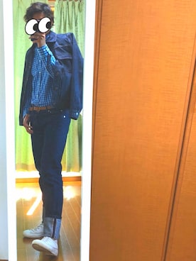 「Champion（チャンピオン）のアイテム（スニーカー）」を使った、TAKI@フォロー求（^人^）さん（メンズ・177cm）の秋コーディネート