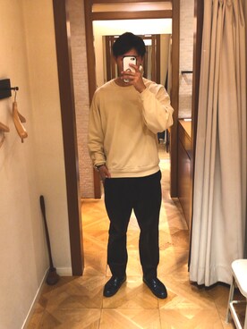 「スウエット」｜「アイテム（スリッポン）」を使った、TAKI@フォロー求（^人^）さん（メンズ・177cm）の秋コーディネート