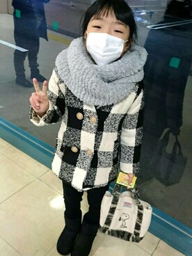 「NET（ネット）のアイテム（ジャケット/アウター）」を使った、tomoさん（キッズ・110cm）の冬コーディネート
