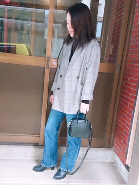 「BEAMS（ビームス）のアイテム（ブーツ）」を使った、tomoさん（レディース・158cm）の秋コーディネート