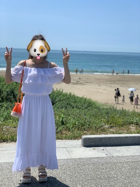 「Samantha Thavasa Petit Choice（サマンサタバサ　プチチョイス）のアイテム（バッグ）」を使った、7hachiさん（レディース・158cm）の夏コーディネート