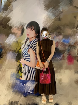 「Samantha Thavasa Petit Choice（サマンサタバサ　プチチョイス）のアイテム（バッグ）」を使った、7hachiさん（レディース・158cm）の夏コーディネート
