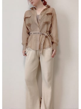 「Ravijour（ラヴィジュール）のアイテム」を使った、7hachiさん（レディース・159cm）の春コーディネート