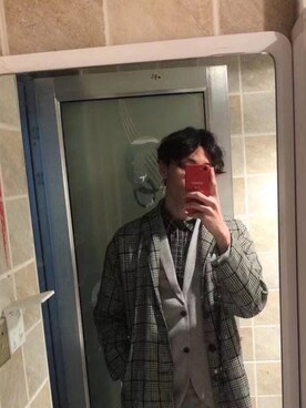 「Jack & Jones（ジャック アンド ジョーンズ）のアイテム（ジャケット/アウター）」を使った、Virgil_Chouさん（メンズ・186cm）の夏コーディネート