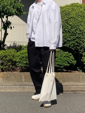 「WhoWhat（フーワット）のアイテム（トップス）」を使った、uk1waさん（メンズ・173cm）の春コーディネート