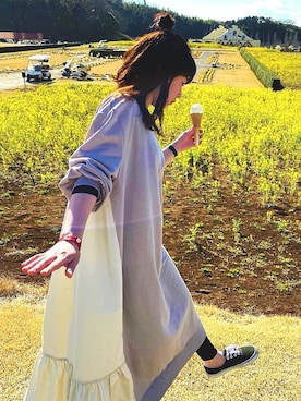 「Bab Bou Jeloud（バブブージュルード）のアイテム（ワンピース）」を使った、nanamiさん（レディース・158cm）の春コーディネート