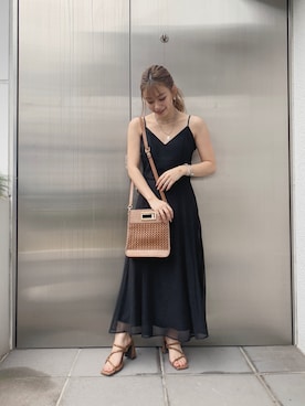 「EVRIS（エヴリス）のアイテム（ハンドバッグ）」を使った、越後 穂乃香さん（レディース・150cm）の春コーディネート