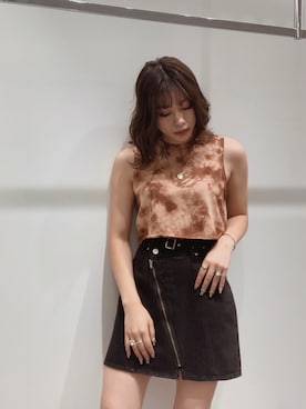 「タイダイ柄」｜越後 穂乃香さん（レディース・150cm）の夏コーディネート