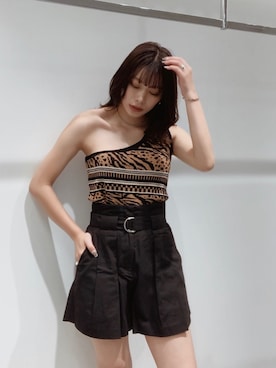 「サマーニット」｜越後 穂乃香さん（レディース・150cm・10代）の夏コーディネート