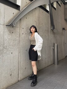 ショートパンツ キュロット EVRIS エヴリス　エブリス　RUNWAY エヴリス EVRIS サマーベロアショートパンツ （グレー