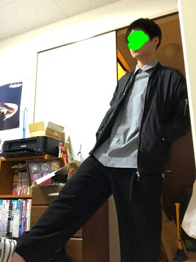「SEVENDAYS=SUNDAY（セブンデイズサンデイ）のアイテム（MA-1）」を使った、そってぃーさん（メンズ・167cm）の春コーディネート