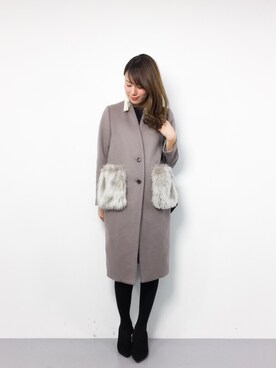 「NOISE MAKER（ノイズメーカー）のアイテム」を使った、ぐっさんさん（レディース・166cm）の冬コーディネート