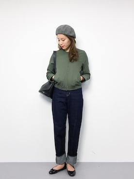 「Spick & Span（スピックアンドスパン）のアイテム（ブルゾン）」を使った、ぐっさんさん（レディース・166cm）の冬コーディネート