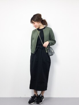 「Spick & Span（スピックアンドスパン）のアイテム（ブルゾン）」を使った、ぐっさんさん（レディース・166cm）の冬コーディネート