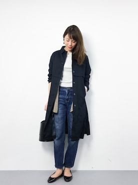 「conges payes ADIEU TRISTESSE（コンジェ ペイエ アデュートリステス）のアイテム（その他アウター）」を使った、ぐっさんさん（レディース・166cm）の冬コーディネート