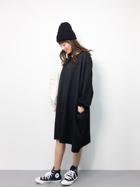 「mimis（ミイーミイーズ）のアイテム」を使った、ぐっさんさん（レディース・166cm）の冬コーディネート