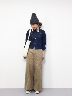 「URBAN RESEARCH ROSSO WOMEN（アーバンリサーチ　ロッソ）のアイテム（デニムジャケット）」を使った、ぐっさんさん（レディース・166cm）の冬コーディネート