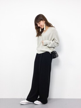 「NOISE MAKER（ノイズメーカー）のアイテム」を使った、ぐっさんさん（レディース・166cm）の冬コーディネート