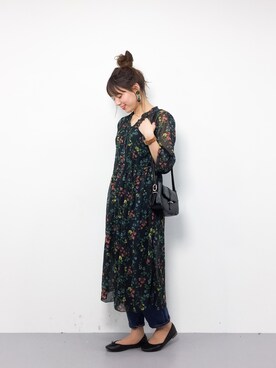 「FREAK'S STORE（フリークスストア）のパーツイヤリング-クリア-（イヤリング）」を使った、ぐっさんさん（レディース・166cm）の冬コーディネート