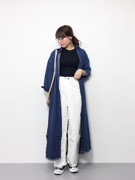 「antiqua（アンティカ）のアイテム（その他アウター）」を使った、ぐっさんさん（レディース・166cm）の春コーディネート