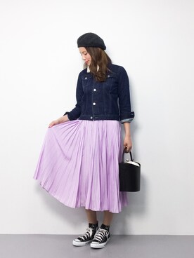 「URBAN RESEARCH ROSSO WOMEN（アーバンリサーチ　ロッソ）のアイテム（デニムジャケット）」を使った、ぐっさんさん（レディース・166cm）の春コーディネート